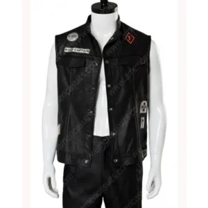 Deacon St. John Days Gone Black Leather Vest