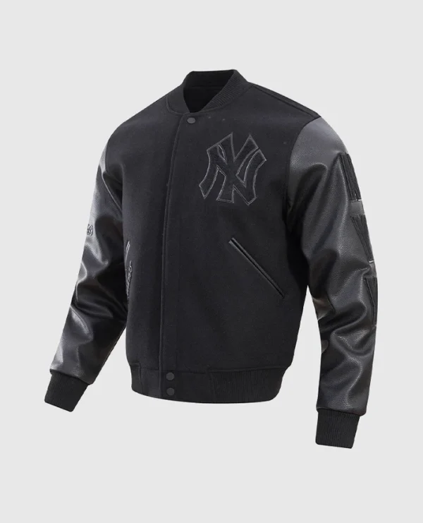 New York Yankees Black Varsity Jacket - Image 6