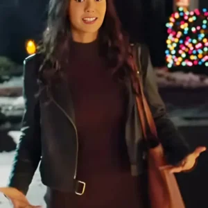Love Hard Natalie Bauer Black Leather Jacket