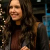 Love Hard Natalie Bauer Black Leather Jacket - Image 2