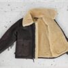 Navy M-445A Flight Leather Shearling Jacket - Image 6