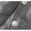 Mens Black Lace Up Biker Leather Vest - Image 4