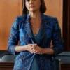 All Rise 2022 Maggie Palmer Blue Printed Blazer