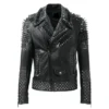 Men’s Rock Punk Studded Biker Leather Jacket