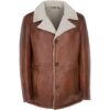 Men’s Fur Shearling Brown Leather Coat