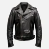 Mens Genuine Leather Biker Jacket