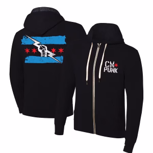 Return of CM Punk Black Zip-Up Hoodie