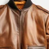 Mens Distressed Leather Bomber Jacket