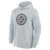 Pittsburgh Steelers FELT Gray Hoodie - Image 2