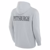 Pittsburgh Steelers FELT Gray Hoodie - Image 3