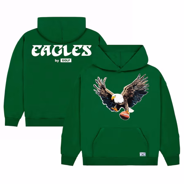 Philadelphia Eagles GOLF WANG Cutout Pullover Hoodie