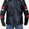 Biker Red Black Leather Jacket Men - Image 2