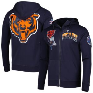 Chicago Bears Black Zip-Up Hoodie