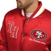 Tommy Hilfiger Scarlet San Francisco 49ers Full-Zip Varsity Jacket - Image 4