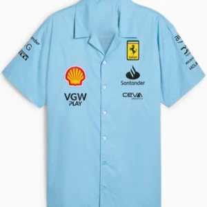 miami grand prix ferrari blue shirt