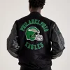 mitchell and ness eagles jacket black