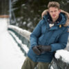 Mens Blue Parka Jacket