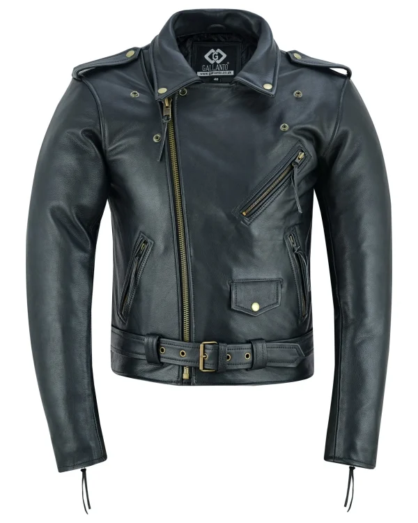 Marlon Brando Terminator Leather Jacket - Image 2