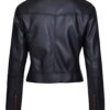 Women's Quilted Style Black Leather Jacket