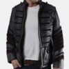 Men's Military Style Leather Jacket