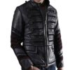 Men's Military Style Leather Jacket