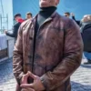 Dwayne Johnson Red Notice Leather Coat