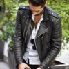 Men's Slim Fit Lambskin Leather Coat