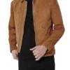 Shirt Style Men's Suede Jacket