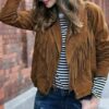 Women's Western Suede Leather Jacket