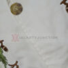 Saltburn Oliver Quick Green Leaf Embroidery White Jacket