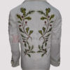 Saltburn Oliver Quick Green Leaf Embroidery White Jacket
