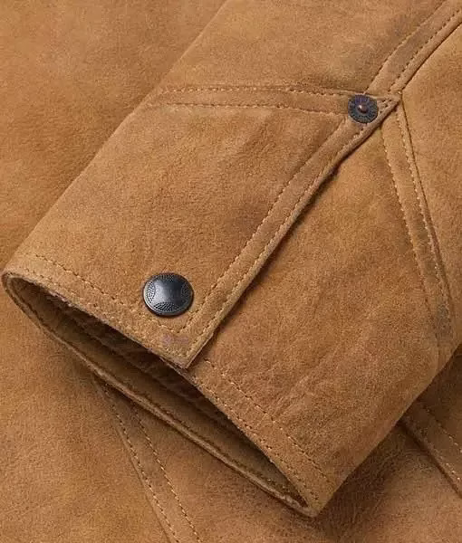 Yellowstone S03 John Dutton Shearling Brown Jacket