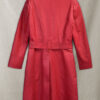 Rita Ora Long Red Leather Jacket Women - Image 4