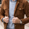 Men's Suede Trucker Jacket