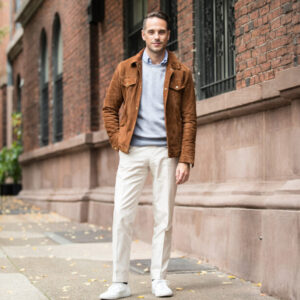 Men's Suede Trucker Jacket