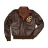 Mens Flying Tigers A-2 Fighter Group Leather Jacket