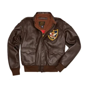 Mens Flying Tigers A-2 Fighter Group Leather Jacket