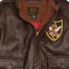 Mens Flying Tigers A-2 Fighter Group Leather Jacket - Image 7
