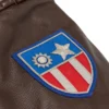 Mens Flying Tigers A-2 Fighter Group Leather Jacket - Image 5