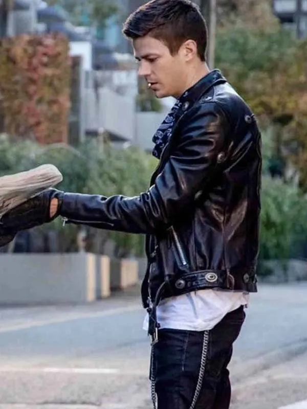The Flash Elseworlds Grant Gustin Biker Leather Jacket