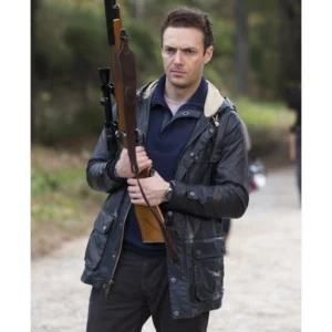 Ross Marquand The Walking Dead Hooded Leather Jacket