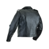 Womens Cafe Racer Leather Biker Jacket Black Cross Zipper