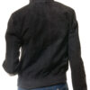 Black Suede Leather Jacket Women's - Image 2