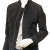 Black Suede Leather Jacket Women's