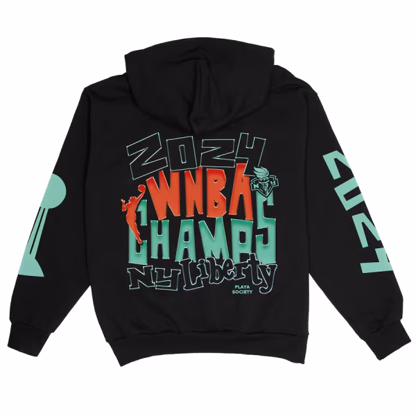 Playa Society New York Liberty 2024 WNBA Champions Hoodie - Image 3
