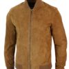 Mens Brown Classic Suede Leather Blazer - Image 5