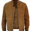 Mens Brown Classic Suede Leather Blazer