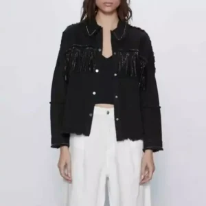 Killing Eve Villanelle Fringe Denim Jacket