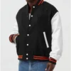 Gabriel Black and White W Letterman Jacket
