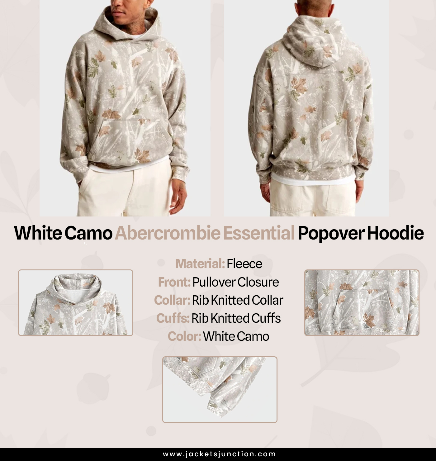 White Camo Abercrombie Essential Popover Hoodie 4 white camo sweatshirt abercrombie